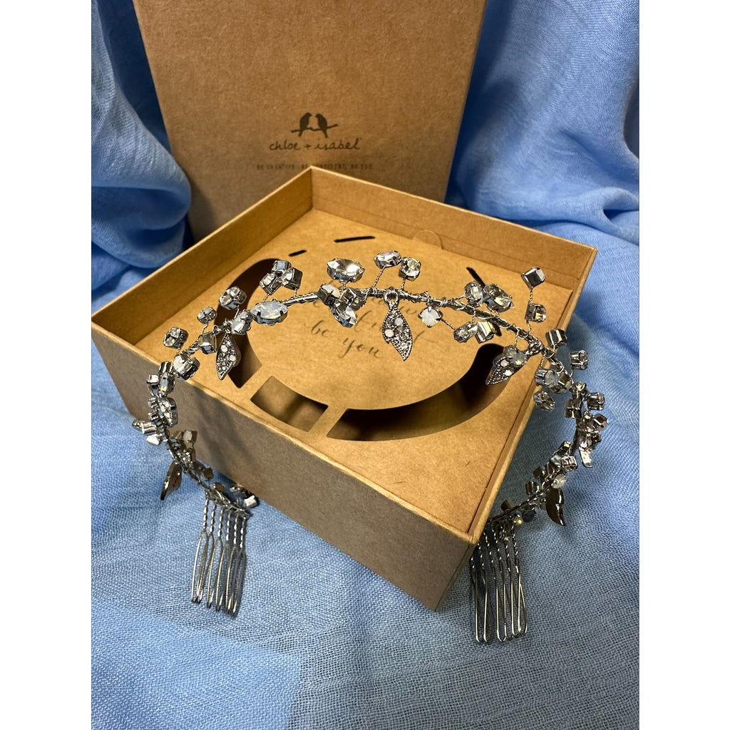 CHLOE + ISABEL crystal headband silver hair accessory  display picture 2