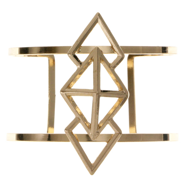 Gold-Tone Metal Cuff-Bracelet #2449