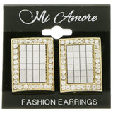 Mi Amore Mirror Post-Earrings Silver-Tone/Gold-Tone