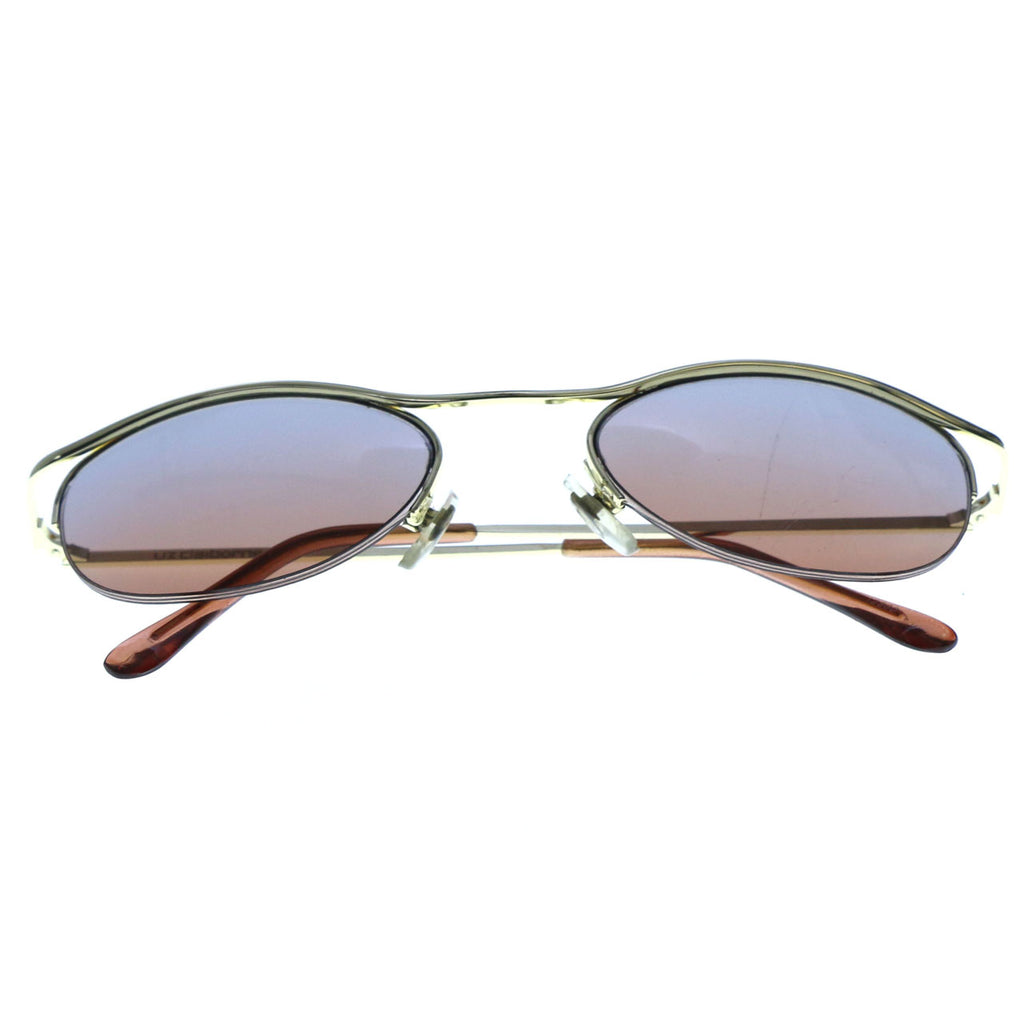 Liz Claiborne Semi-Rimless-Sunglasses Gold-Tone Frame/Pink Lens