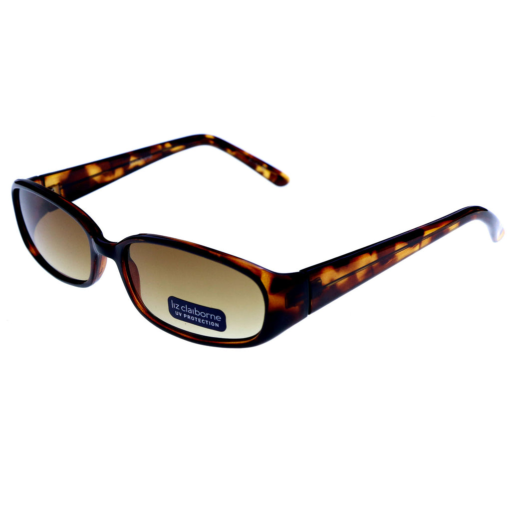 Liz Claiborne Stylish Tortoiseshell UV Protection Sunglasses in case Liz Claiborne Womens Wrap Sunglasses Tortoise Shell | eBay main image 3