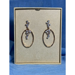 CHLOE + ISABEL rose gold crystal oval drop earrings - E493CLSRG
