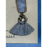 CHLOE + ISABEL grey agate druzy tassel earrings - E486GYAG