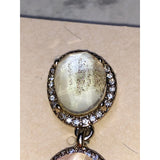 CHLOE + ISABEL blush stone drop earrings with crystal halo - E050