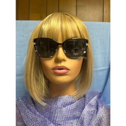 Bebe Women’s Cat-Eye Sunglasses – Black & Teal – 100% UV Protection (NWT)