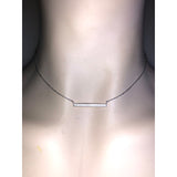 Chloe + Isabel silver pavé bar necklace - N169