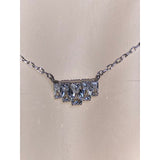 CHLOE + ISABEL pavé baguette crystal bar necklace - N068