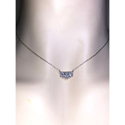 CHLOE + ISABEL pavé baguette crystal bar necklace - N068