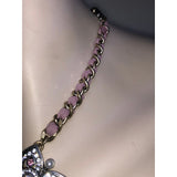 CHLOE + ISABEL crystal lotus tassel statement necklace - N129