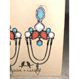 CHLOE & ISABEL Multicolored Crystal Dangle Earrings - E412GRAR