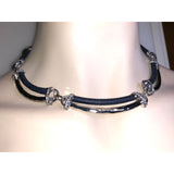 Chloe + Isabel Modern Leather & Crystal Collar Necklace - N441