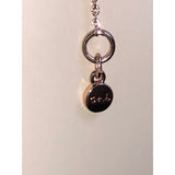 CHLOE + ISABEL pink crystal half-moon pendant necklace - N189