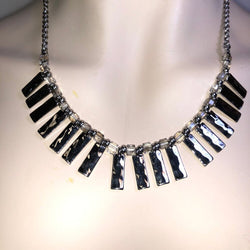 CHLOE + ISABEL modern hammered bar fringe necklace - N048