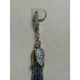 CHLOE + ISABEL pavé petal n chain tassel drop earrings