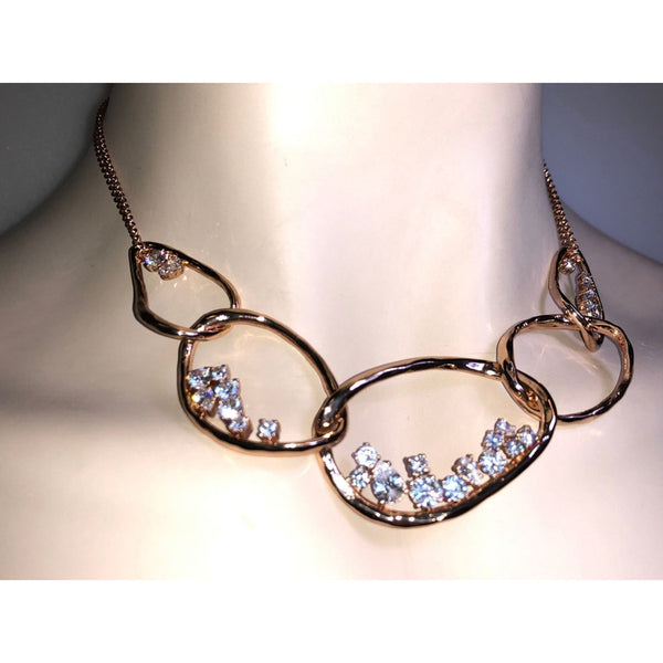 CHLOE & ISABEL anniversary rose gold statement necklace-N140