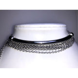 CHLOE + ISABEL multi-chain silver bar choker necklace - N093