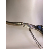 CHLOE + ISABEL blue mosaic collar necklace with draped chains - N082