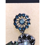 CHLOE + ISABEL multi-motif crystal drop statement earrings - E005