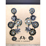 CHLOE + ISABEL multi-motif crystal drop statement earrings - E005