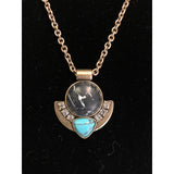 CHLOE + ISABEL turquoise trio layered pendant necklace - N054
