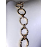 CHLOE + ISABEL gold link statement necklace with crystal accents - N163