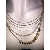 CHLOE + ISABEL mixed metals multi-layer coin charm statement necklace - N032