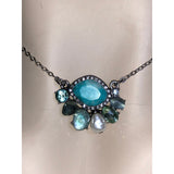 CHLOE + ISABEL arctic ice layered statement necklace - N153