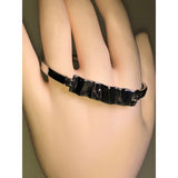 CHLOE & ISABEL Silver-Tone Wavy Bar Hinged Bangle - B094