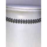 CHLOE + ISABEL silver beaded lattice choker necklace - N092