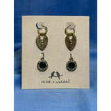CHLOE + ISABEL Gold Interchangeable Green Gemstone Earrings - E538GRG