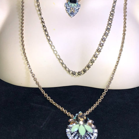 CHLOE + ISABEL deco bloom layered pendant necklace - N027