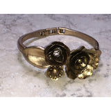 CHLOE + ISABEL antiqued gold floral statement cuff bracelet - B446MEG