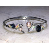 CHLOE + ISABEL midnight aurora pearl + crystal cuff bracelet - B090