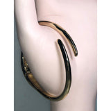 CHLOE + ISABEL Hammered Gold-Tone Open Cuff Bracelet - B022