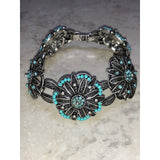 Chloe + Isabel vintage turquoise floral medallion bracelet - B101