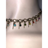 CHLOE + ISABEL rainbow crystal charm choker - N214