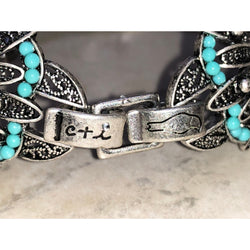 Chloe + Isabel vintage turquoise floral medallion bracelet - B101