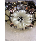 CHLOE + ISABEL gilded petals statement floral cuff bracelet - B039