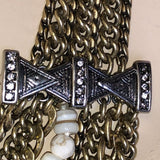 CHLOE + ISABEL warrior queen multi-chain statement collar - N101