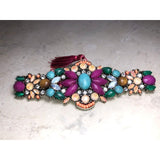 CHLOE + ISABEL jardin gemstone bloom statement bracelet - B003