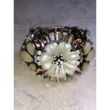 CHLOE + ISABEL gilded petals statement floral cuff bracelet - B039