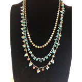 CHLOE + ISABEL turquoise drop multi-layer necklace - N085