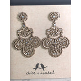 CHLOE & ISABEL Filigree Crystal Statement Earrings - E056