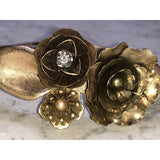 CHLOE + ISABEL antiqued gold floral statement cuff bracelet - B446MEG