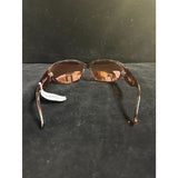 Bebe Women’s Rectangular Sunglasses – Brown Gradient with Rhinestone Accents – 100% UV Protection (NWT)