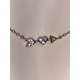 CHLOE + ISABEL pavé arrow + heart dainty necklace in gold - N067