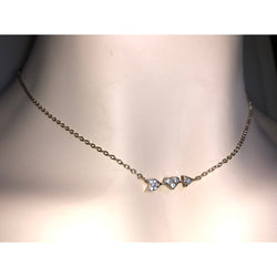 CHLOE + ISABEL pavé arrow + heart dainty necklace in gold - N067