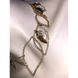 CHLOE & ISABEL gilded leaf elegance statement necklace -N003