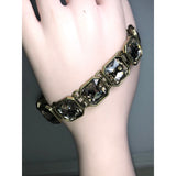 CHLOE + ISABEL Vintage-Inspired Smoky Crystal Link Bracelet - B009