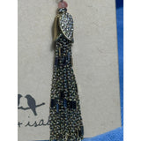 CHLOE + ISABEL pavé petal n chain tassel drop earrings